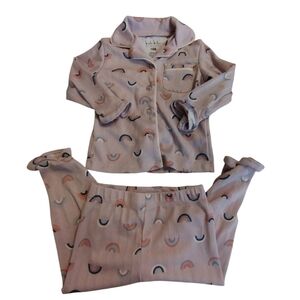 Like New! Nicole Miller Kids Pajamas with Rainbow Pattern Two Piece